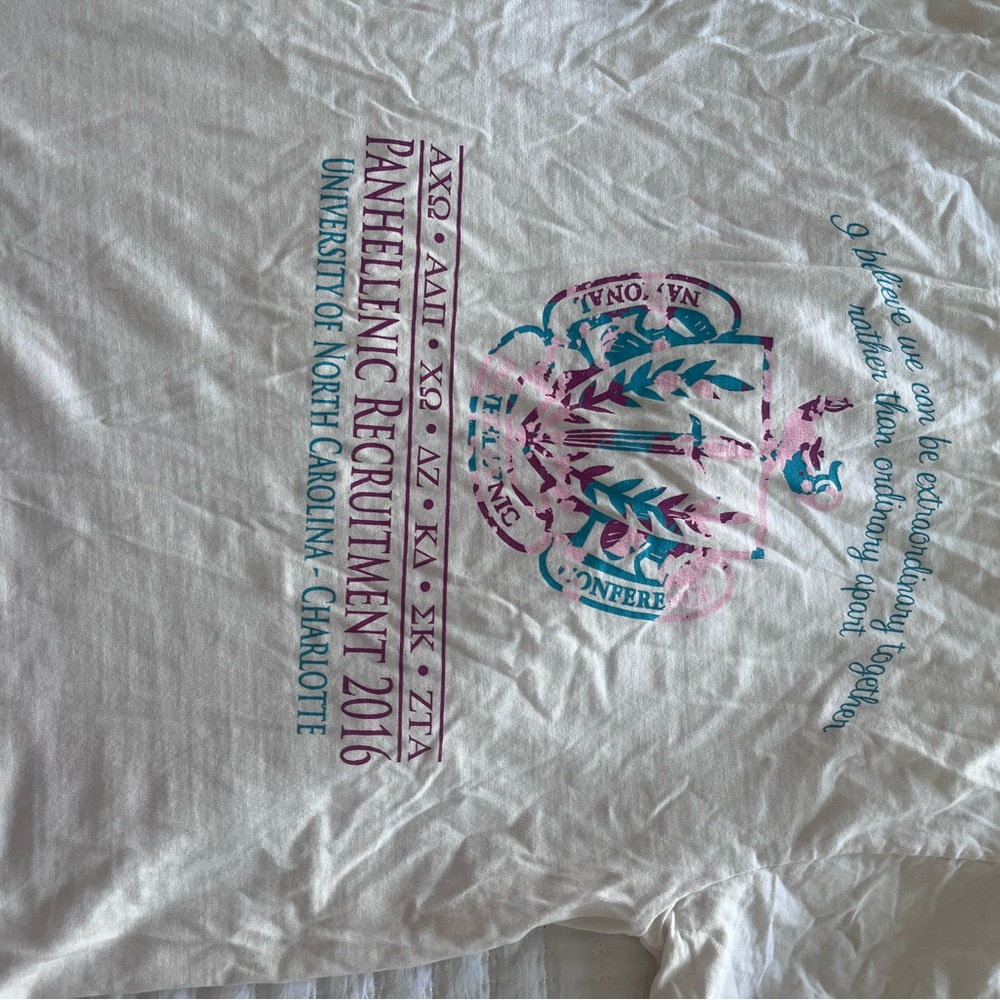 University of North Carolina Charlotte Panhellenic Recruitment 2016 T-Shirt